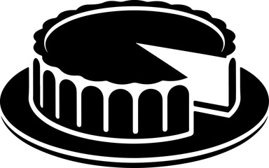 cheesecake silhouette vector illustration