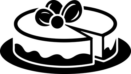 cheesecake silhouette vector illustration