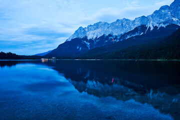 lake and mountains