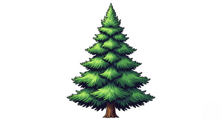 Obraz premium christmas tree isolated on white