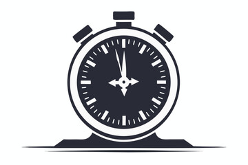 Isolated Stopwatch Icon Minute Countdown with White Background Design