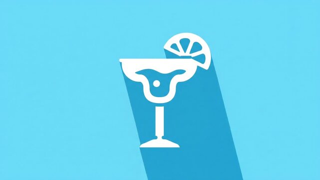 Refreshing Margarita A Citrus Drink in a Minimalist Style