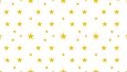 Repeating pattern of yellow stars on white