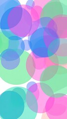 Abstract background of translucent, overlapping circles in pastel colors