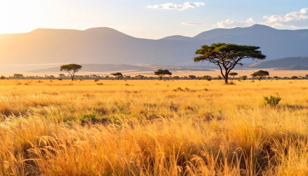 sunset in the savannah - Powered by Adobe