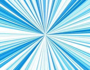 Obraz premium Abstract blue radial lines on white background