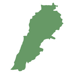map of lebanon green