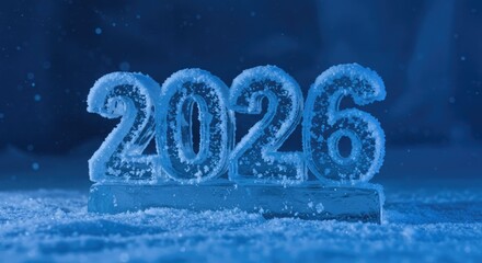 Frozen 2026:  Ice-Carved Numbers on a Winter's Night