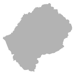 map of lesotho shadow