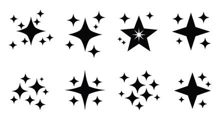 a collection of various star shapes arranged neatly