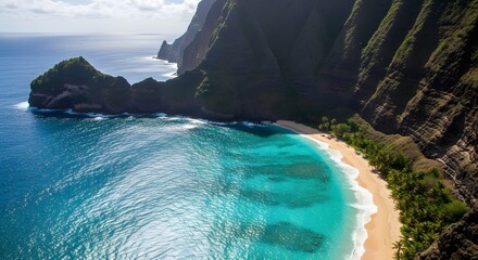 Beach with Cliff Ocean View