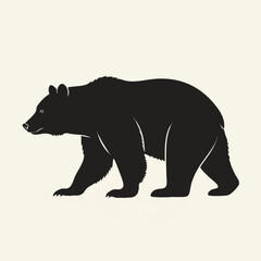 create bear silhouette vector art.