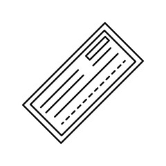 Paycheck lineal icon with white background vector stock illustration