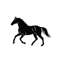 Fototapeta premium Galloping Horse Silhouette A Majestic Animal in Motion