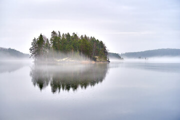 fog over the lake