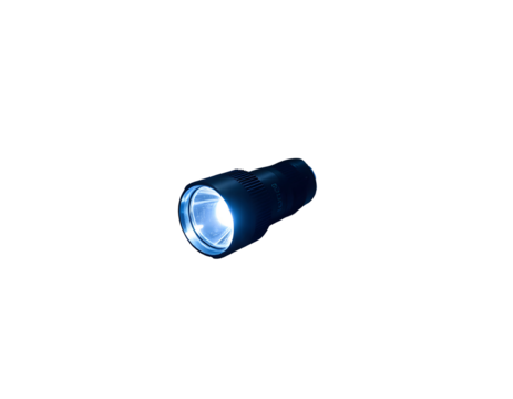 Illuminating Flashlight on Transparent Background