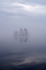 fog over the lake