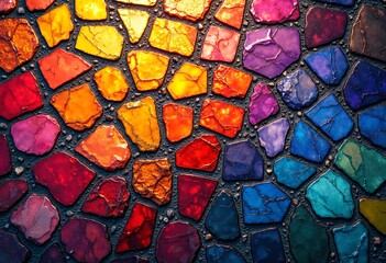 Colorful Stone Mosaic Pattern