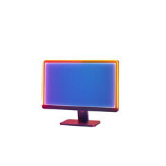 3D Render of a Modern Computer Monitor with Gradient Lighting