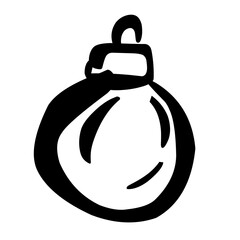 Simple Hand Drawn Decoration Bauble Ornament for Christmas Season Holiday
