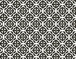 Seamless geometric design with stylized leaf shapes in a repeating diamond motif.