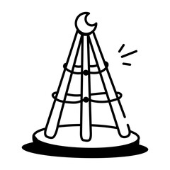 A sketchy style icon representing climbing structure

