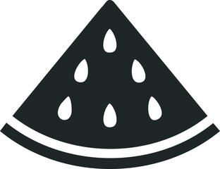 Watermelon Fruit Vector Logo in Black and White Minimalist Style, Perfect for Modern Branding and Identity Design
