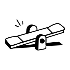 A sketchy style icon representing seesaw
