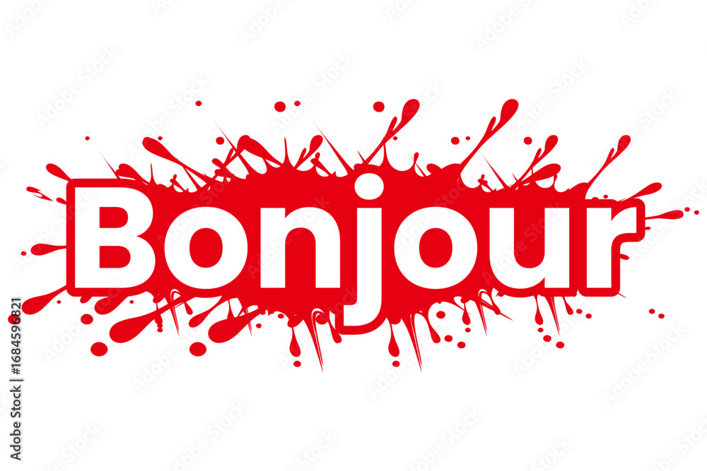 Poster hello vector design template red color