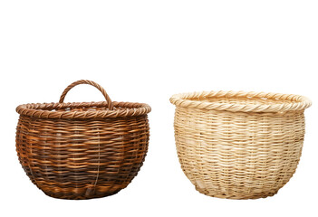 Fototapeta premium Woven Baskets Duo Rustic Charm and Decorative Storage