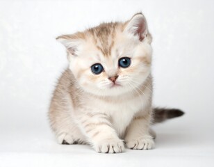Adorable cream-colored kitten
