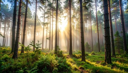 Obraz premium morning in the forest