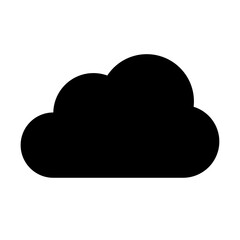 Simple Cloud Symbol – Flat Weather or Data Icon