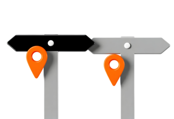 Directional Signposts with Location Markers