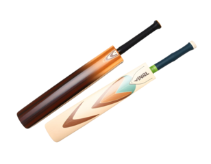 Cricket bats on a transparent background