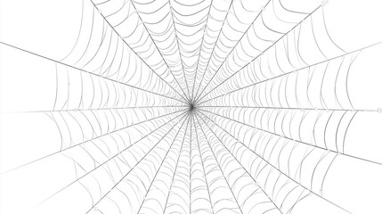 Obraz premium Spiderweb: A detailed close-up of a spiderweb, showcasing intricate geometric patterns and radial symmetry, creating a sense of both delicacy and structural integrity.