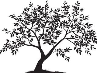 Obraz premium Black Tree Silhouette Bundle