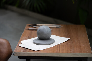  crafting an eco-friendly clay Ganesh idol for Ganesh Chaturthi 
