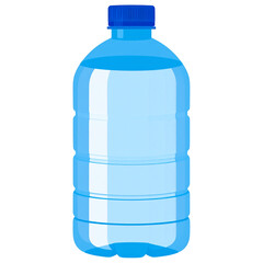 water bottle plastic illustration Isolated on Transparent or White Background