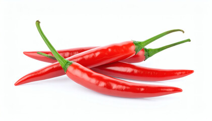 Hot Chili Pepper Isolated on White Background for Spicy Food, Culinary, and Vegetable Design