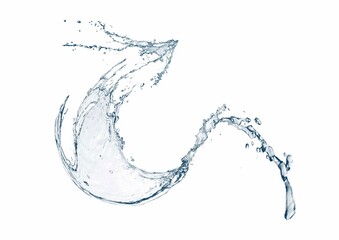 抽象的な青い水しぶきの3dイラスト