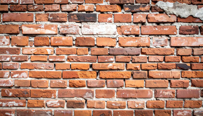 Fototapeta premium Old Exposed Brick Wall Texture Background Isolated for Architecture, Interior Design, and Construction Use