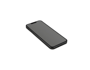 Isometric Smartphone on Transparent Background