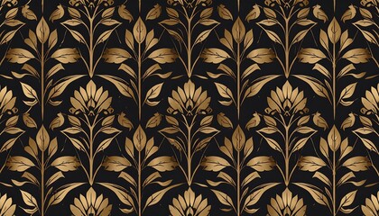 Elegant dark floral pattern