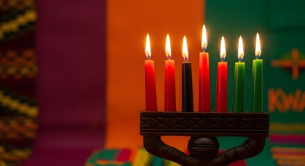 Kwanzaa Candles Burning Bright