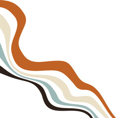 Abstract Wavy Lines Corner 