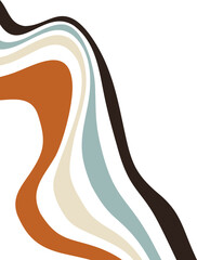 Abstract Wavy Lines Corner 