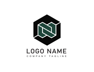 N letter Modern logo design