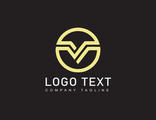 V logo design template vector graphic branding element