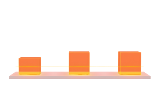 3D Cubes on a Shelf Infographic